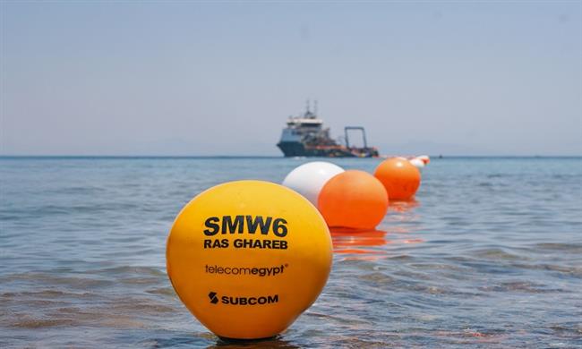 انتهاء  الإنزال ومسارات العبور الخاصة بالكابل البحري  SEA-ME-WE-6  في مصر