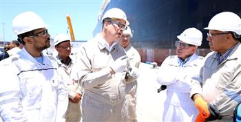   وزير البترول يتفقد استعدادات وتجهيزات ميناء سونكر  لاستقبال سفينة "Energos Power