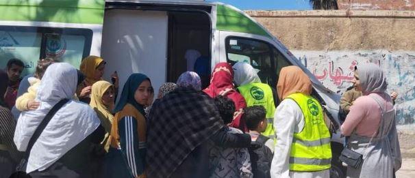 استمرار تكثيف القوافل الطبية المجانية بنطاق أحياء الاسكندرية 
