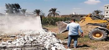   إزالة حالات تعد وبناء على أراض أملاك الدولة بالإسكندرية