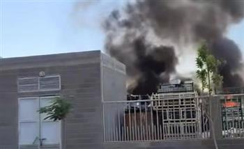   فصل التيار الكهربى عن موقع حريق داخل مصنع فى مدينة 6 أكتوبر