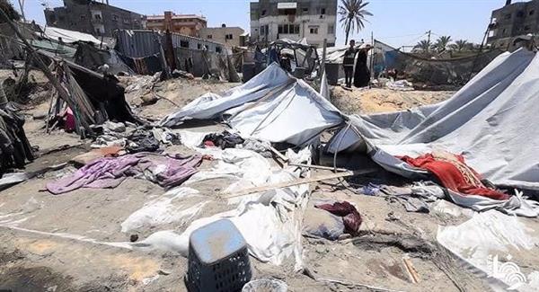 6 شهداء في قصف الاحتلال خيمة نازحين بمواصي خان يونس