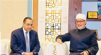   مفتي الجمهورية يبحث مع رئيس الجهاز المركزي للتنظيم والإدارة تعزيز التعاون المشترك