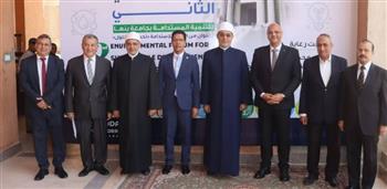   محافظ القليوبية ورئيس جامعة بنها ومفتى الديار المصرية يفتتحون فعاليات الملتقي البيئي الثاني