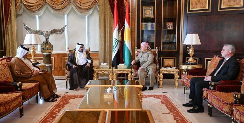 بارزاني يستقبل القنصل العام القطري بعد انتهاء مهمته بأربيل