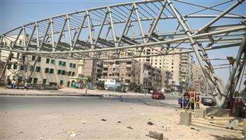   محافظ القليوبية : الانتهاء من تركيب الجسم المعدني لكوبري المشاة الجديد بمحور العصار