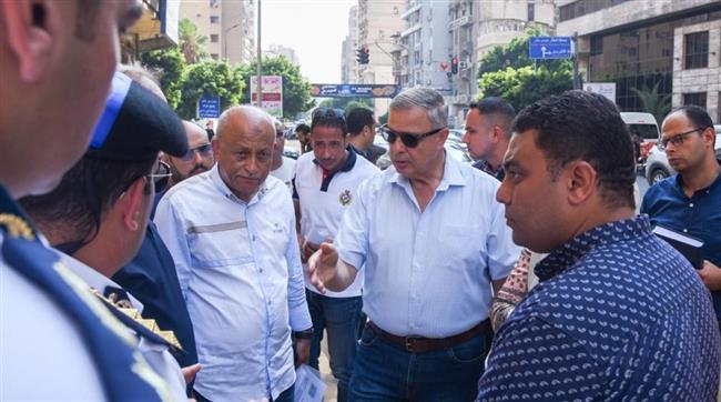 محافظ الإسكندرية يتفقد بدء تنفيذ مشروع توسعة طريق الحرية بنطاق حي شرق
