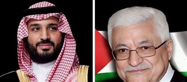 ولي العهد السعودي يبحث مع الرئيس الفلسطيني هاتفيا تطورات الأوضاع بغزة