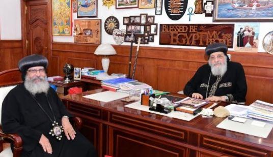 البابا تواضروس يستقبل نيافة الأنبا أولوجيوس رئيس "الدير الأبيض"