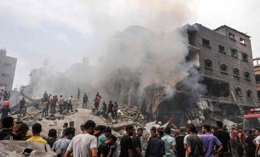 استشهاد 10 فلسطينيين في قصف الاحتلال الإسرائيلي لعدة مناطق بقطاع غزة