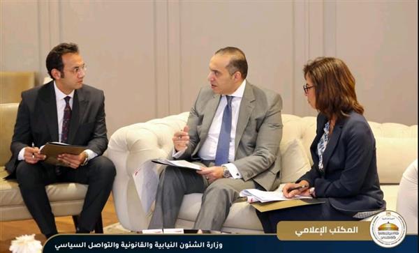 المستشار فوزي يلتقي الدكتورة سلافة جويلي المدير التنفيذي للأكاديمية الوطنية للتدريب