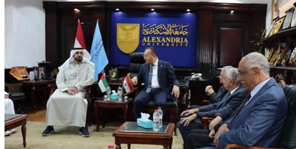 رئيس جامعة الإسكندرية يستقبل وفد الإمارات ويبحث افتتاح فرع الجامعة بأبوظبي