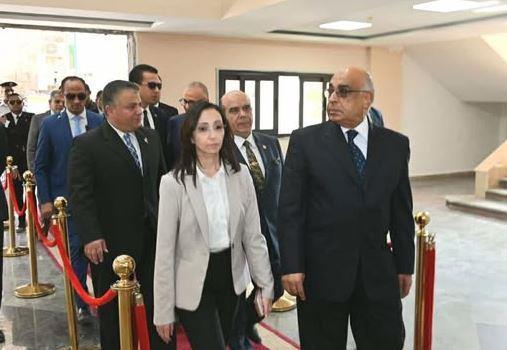 وزير العدل ومحافظ البحيرة يتفقدان أعمال تطوير مبنى المحكمة الابتدائية القديم بدمنهور