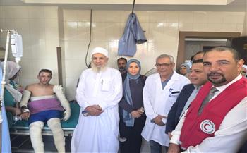   مجلس الهلال الأحمر بالقليوبية يزور المتطوع المصاب في حادث انفجار أسطوانة غاز ببنها 