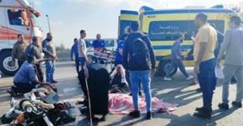   تصادم 3 سيارات بقنا يسفر عن مصرع شخصين وإصابة 9 آخرين