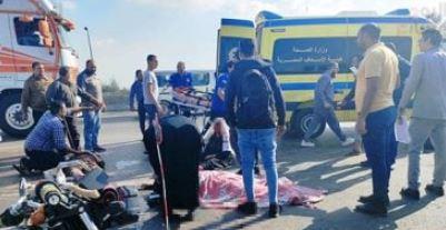 تصادم 3 سيارات بقنا يسفر عن مصرع شخصين وإصابة 9 آخرين