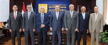   رئيس جامعة الإسكندرية يبحث مع  وفد جامعة بيروت العربية سبل التعاون المشترك