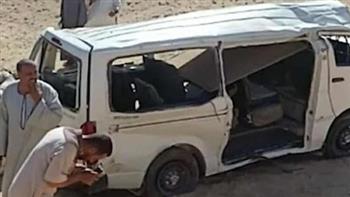   كارثة مرورية جديدة و ضحايا ومصابون في انقلاب ميكروباص بالمنيا