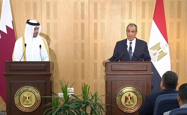 القاهرة الإخبارية: وزيرا خارجية مصر وقطر يناقشان أبرز أزمات المنطقة
