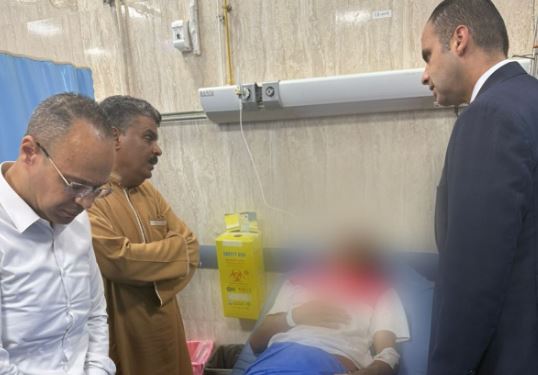 نائب الصحة يتابع حادث قطار مطروح