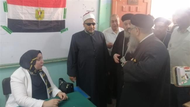 وفد مطرانية الأقباط الأرثوذكس بالفيوم يشارك في انتخابات الشيوخ 