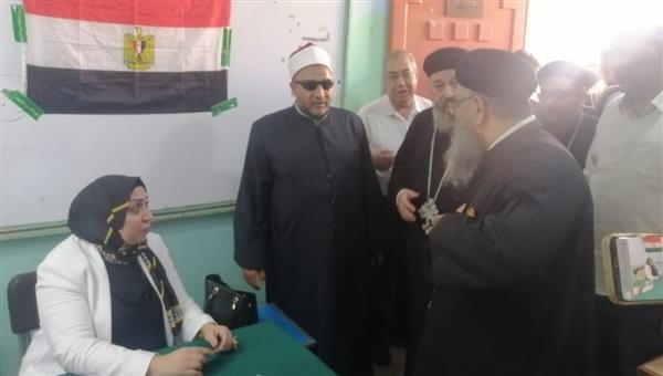 وفد مطرانية الأقباط الأرثوذكس بالفيوم يشارك في انتخابات الشيوخ