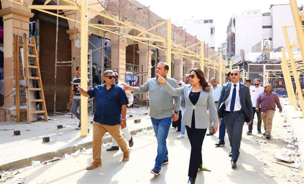 وزيرة التنمية المحلية تتفقد أعمال تنفيذ المرحلة الأولى من تطوير سوق العتبة