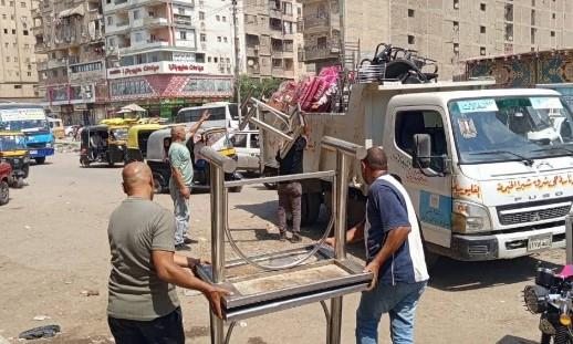 حملة مكبرة لرفع الإشغالات لإعادة الانضباط لشوارع حي شرق شبرا الخيمة