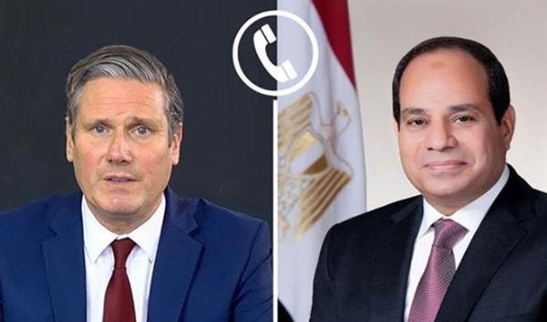 الرئيس السيسي يتلقي اتصالًا هاتفيًا من رئيس وزراء بريطانيا
