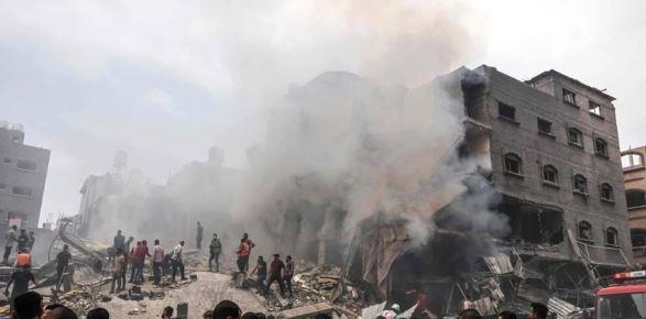 ارتقاء 11 شهيدا فلسطينيا جراء قصف إسرائيلي على مربع سكني بغزة