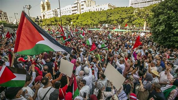 مظاهرة حاشدة وسط فيينا لدعم القضية الفلسطينية ورفض تهجير سكان قطاع غزة