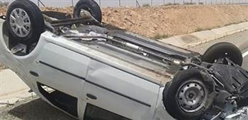   انقلاب سيارة في ترعة بأرمنت دون وقوع إصابات