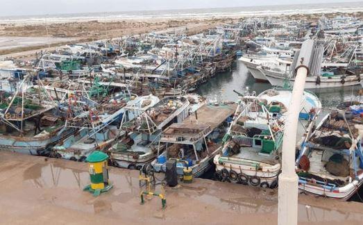 إغلاق ميناء الصيد البحري ببرج البرلس لسوء الأحوال الجوية
