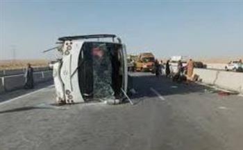   مصرع وإصابة 24 شخصا إثر انقلاب أتوبيس بسبب العاصفة الترابية في القليوبية