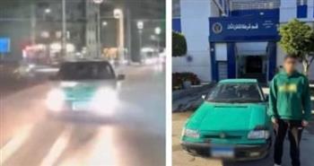 ضبط قائد سيارة ظهر في فيديو يعرض حياة المواطنين للخطر بالإسكندرية