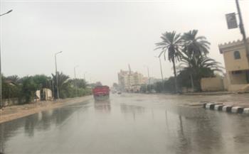 هطول أمطار غزيرة على مدينة العريش