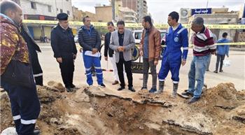   محافظ مطروح يتفقد أعمال إصلاح كسر ماسورة مياه بشارع شكرى القوتلى