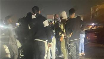   انقلاب سيارة ملاكي بالقرب من نزلة المريوطية