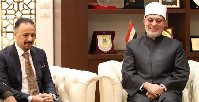 مفتي الجمهورية يستقبل رئيس ديوان الوقف السني العراقي 