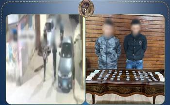 سقوط مروجي مخدرات بدراجة نارية في القليوبية