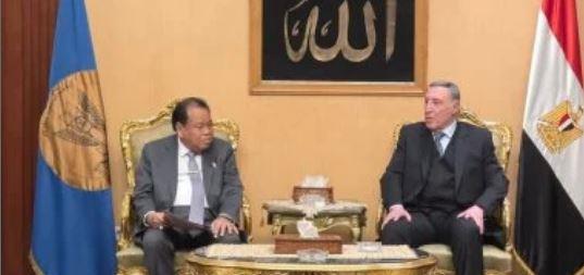 رئيس المحكمة الدستورية العليا يستقبل نظيره الإندونيسى لبحث تعزيز التعاون