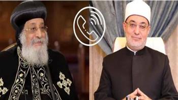  مفتي الجمهورية يطمئن على حالة البابا تواضروس الصحية