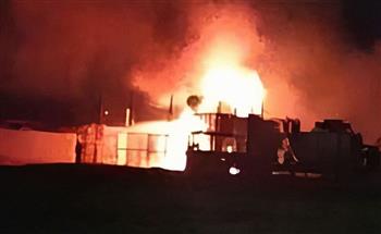   اندلاع حريق بمحيط محطة قطار منوف