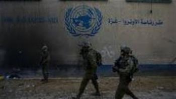   حريق في مقر الأونروا بالقدس الشرقية بعد هدمه 