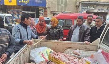   ضبط دجاج مغشوش بالمياه في حملة تموينية بالمنوفية 
