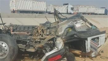   بالأسماء .. 25 مصاب بحادث انقلاب سيارة نقل بالإسماعيلية
