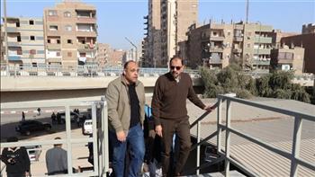   تشغيل كوبري المشاة أعلى مزلقان «الثلاث كباري» بسوهاج