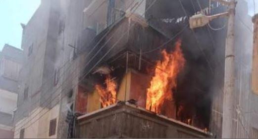 مصرع شخص إثر حريق هائل داخل منزل فى المنوفية