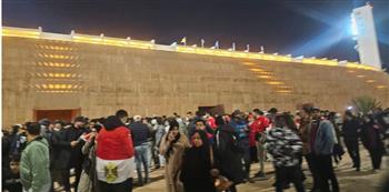   احتفالات مغربية بفوز منتخب مصر على بنين في أغادير