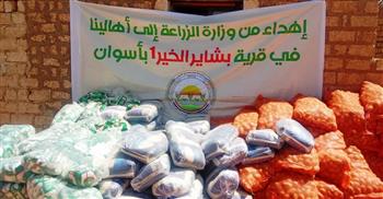   قوافل مساعدات لأهالي قرى العون الغذائي بأسوان